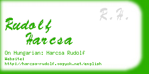 rudolf harcsa business card